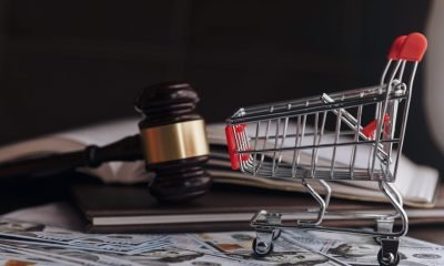 Hammer hammer judge money dollar. financial concept, bribery, corruption. Business, court, law. Arrival and punishment
